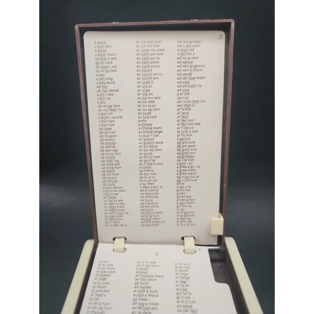 Vintage 1970s  Speedy Speller Retro Mechanical Desktop Word Finder Spell Checker